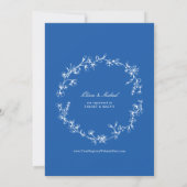 Invitation French Wildflower Toile Blue Bridal Shower (Dos)