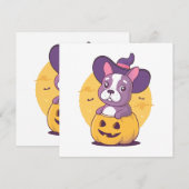 Invitation Frenchie Halloween (Devant / Derrière)