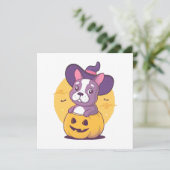 Invitation Frenchie Halloween (Debout devant)