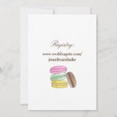 Invitation Frenh Macarons Shower de Mariage Thé Party de l'Ap (Dos)