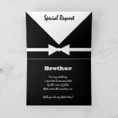 Invitation FRÈRE - Demande spéciale - Sois mon témoin (Intérieur)