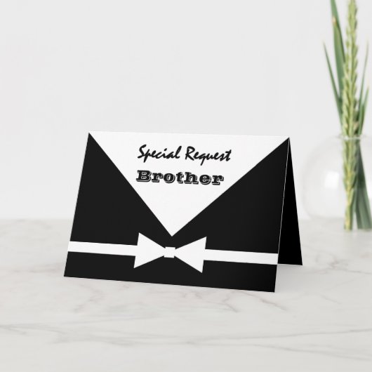 Invitation FRÈRE - Demande spéciale - Sois mon témoin (Devant)