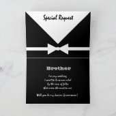 Invitation FRÈRE - Demande spéciale - Soyez mon garçon d'honn (Intérieur)