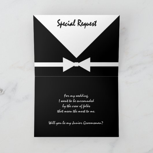 Invitation FRÈRE - Demande spéciale - Soyez mon Junior Garçon (Intérieur)