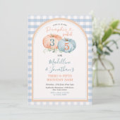 Invitation Frère et sœur à la cabane à citrouilles pour l'ann (Debout devant)