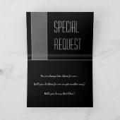 Invitation FRÈRE - Garçon d'honneur - Vérifications noires et (Intérieur)