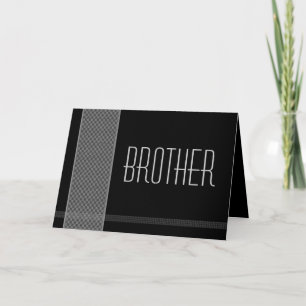 Invitation FRÈRE - Meilleur Homme - Vérifications Noir et Arg