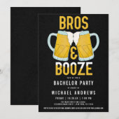 Invitation Frères et Alcool Chope de Bière Virile Enterrement (Devant / Derrière)