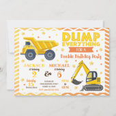 Invitation Frères et sœurs Construction Boy Fête d'anniversai (Devant)