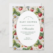 Invitation Fresh Berry Gingham Baby Shower (Devant)
