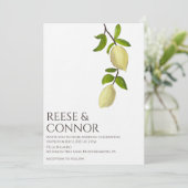 Invitation Fresh Citrus Painted Lemons Modern Mediterranean (Debout devant)