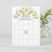 Invitation Fresh Daisy Bingo Baby shower Jeu (Debout devant)