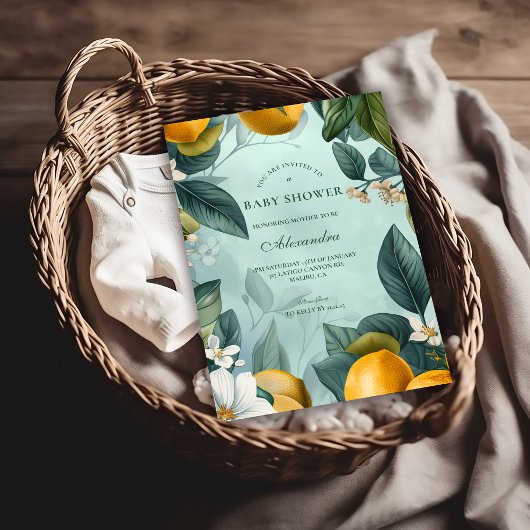 Invitation Fresh Lemon Grove Baby Shower