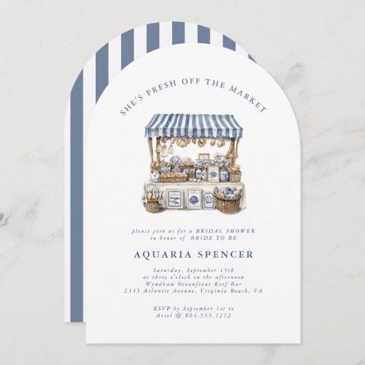 Invitation Fresh off Market - Marée côtière (Devant / Derrière)