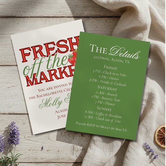 Invitation Fresh Off Market - Personnalisé Moderne Maridal