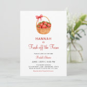 Invitation Fresh Off The Farm Strawberry Bow Bridal Shower (Debout devant)