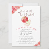 Invitation Fresh Off the Market Bridal Shower Apple Rustic (Devant)