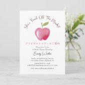 Invitation Fresh Off the Market Bridal Shower Apple Rustic (Debout devant)