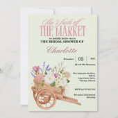 Invitation Fresh Off the Market Bridal Shower Floral Rustic (Devant)