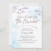 Invitation Fresh Off the Market Bridal Shower Lavender Blue (Devant)