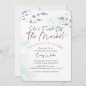 Invitation Fresh Off the Market Bridal Shower Lavender Green (Devant)