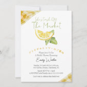 Invitation Fresh Off the Market Bridal Shower Lemon Rustic (Devant)
