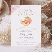 Invitation Fresh Off the Market Bridal Shower Peach Rustic