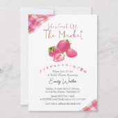 Invitation Fresh Off the Market Bridal Shower Strawberry (Devant)
