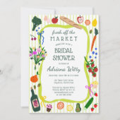 Invitation FRESH OFF THE MARKET Cute Custom Bridal Shower (Devant)