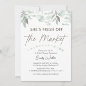 Invitation Fresh Off the Market Eucalyptus Greenery Elegant (Devant)
