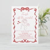 Invitation Fresh Off the market floral bridal shower (Debout devant)