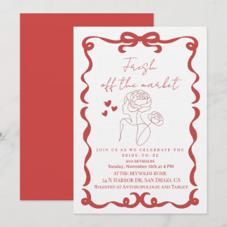 Invitation Fresh Off the market floral bridal shower