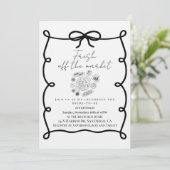 Invitation Fresh Off the market floral bridal shower (Debout devant)