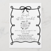 Invitation Fresh Off the market floral bridal shower (Devant)