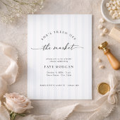 Invitation Fresh Off the Market Modern Stripe Bridal Shower