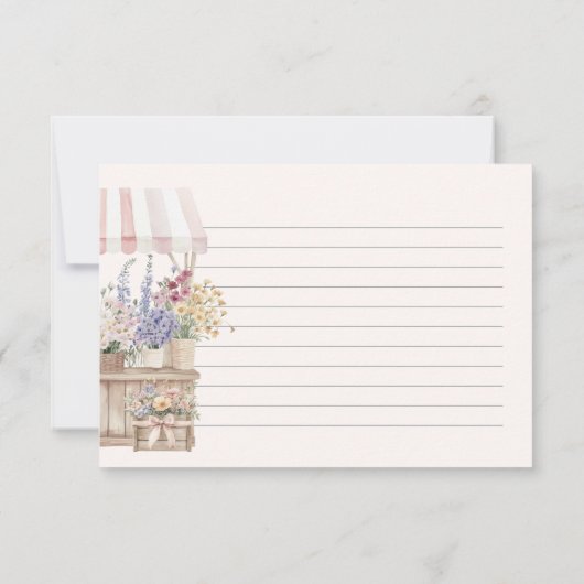 Invitation Fresh Off the Market Provence Bridal Recette (Dos)