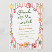 Invitation Fresh Off The Market Whimsical Bridal Shower (Devant)