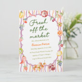 Invitation Fresh Off The Market Whimsical Bridal Shower (Debout devant)