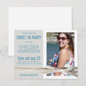 Invitation Fresh Sweet 16 Photo Birthday Party (Devant / Derrière)