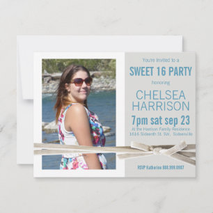 Invitation Fresh Sweet 16 Photo Birthday Party