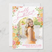 Invitation Freshly Graduated Citrus Graduation Announcement (Devant)