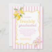 Invitation Freshly Graduated Lemon Graduation Announcement (Dos)