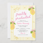 Invitation Freshly Graduated Lemon Graduation Announcement (Dos)