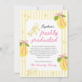 Invitation Freshly Graduated Lemon Graduation Announcement (Dos)