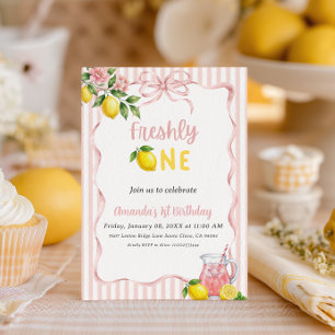 Invitation Freshly One Sweet Lemonade Premier Anniversaire Ro