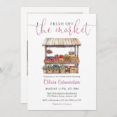 Invitation Fresque Hors Du Marché Photo QR Code Fête des mari (Devant / Derrière)