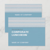 Invitation Fret Stripe Cornflower Déjeuner d'entreprise (Devant / Derrière)