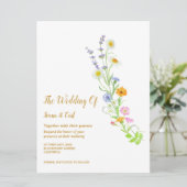 Invitation FREYA Fleur sauvage Mariage simple (Debout devant)