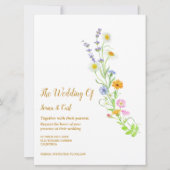 Invitation FREYA Fleur sauvage Mariage simple (Devant)
