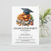 Invitation Fried Chicken Graduation Party Celebration (Debout devant)